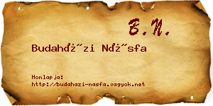 Budaházi Násfa névjegykártya